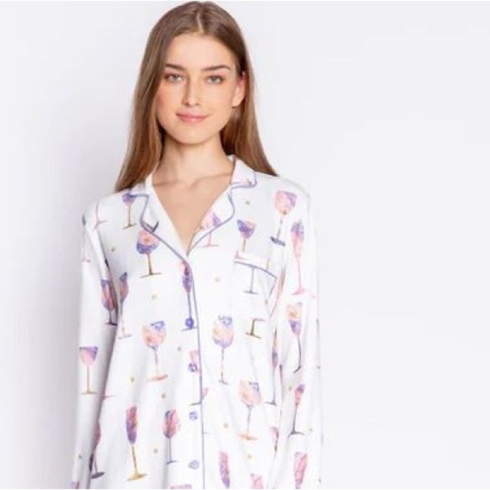 PJ SALVAGE WINE PAJAMA SET. NWT